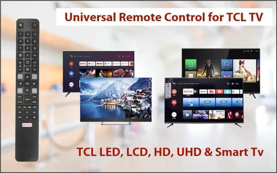 Image of BLACKSHEEP Television Remote Control Compatible for TCL Smart LED LCD HD TV with Netflix Function-(Old Remote Must be Exactly Same)- Black