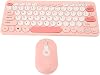 Wireless Keyboard Mouse Set Wireless Keyboard PC Keyboard Wireless Keyboard Quiet Energy Saving Thin Computer Desktop PC Pink