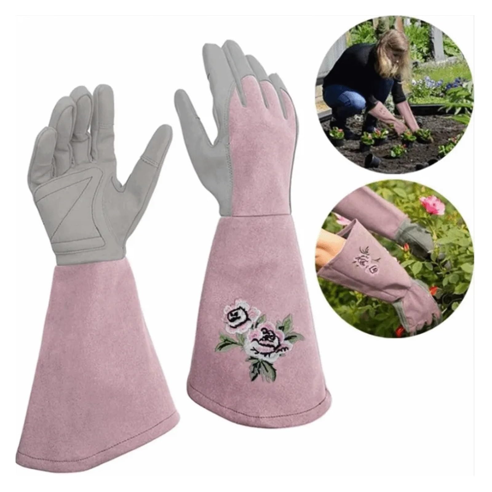 1 par de guantes jardinería transpirables Para La Jardinería De Exterior