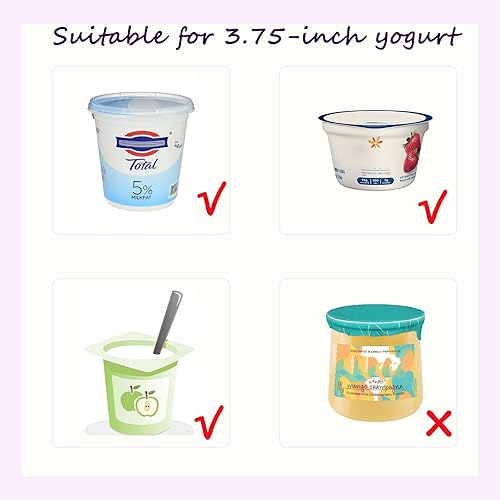 Miniatura 6 de Organizador de yogur para refrigerador con cintas autoadhesivas, ahorro de espacio, organizador de yogur deslizante para tazas de yogur regulares de