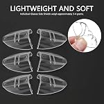 Safety Glasses Side Shields, Protection Glasses Side Shields 3 Pairs | Slip on, Fits Eyeglasses Larger than 12mm, Clear