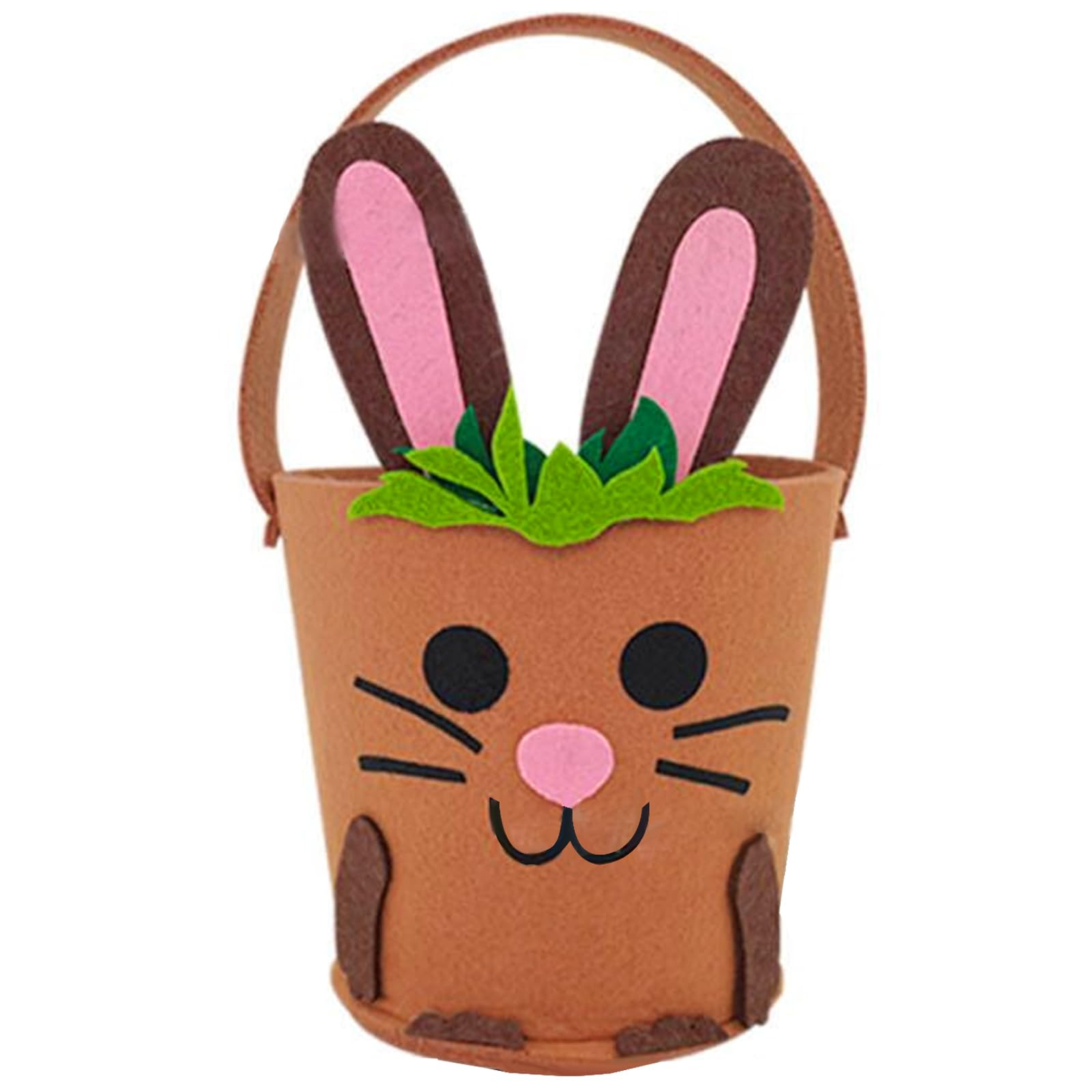 OSNIYAW Felt Basket with Carry Handle, Happy Decoration, Handmade Animal Handbag for Festival Gatherings, Portable Easter Bag
