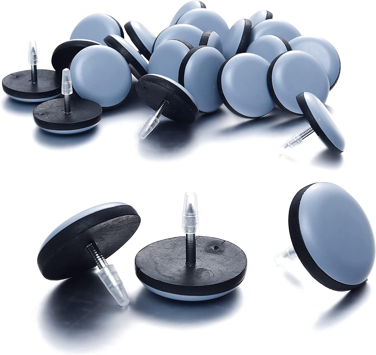 For 1 Nail on Furniture Sliders (24 Pack) - Heavy Duty PTFE (For Teflon) Chair Sliders