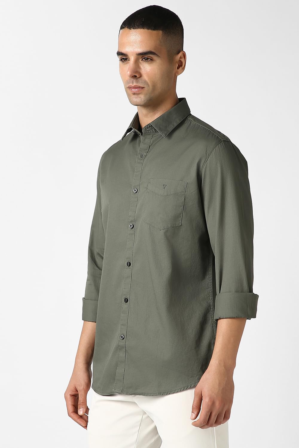 61LSXG7RpmL._SL1500_ Van Heusen Solid Casual Shirt for Men| Premium Cotton| Full Sleeves| Regular Fit |Breathable Fabric |