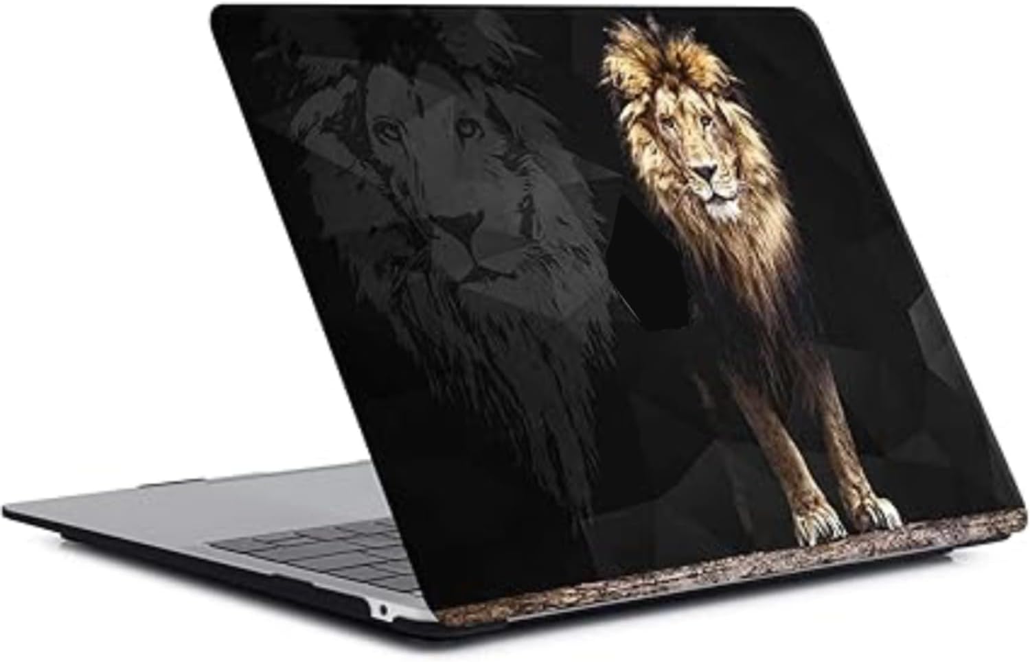 Laptop Case Compatible with MacBook Air 13" Retina w/Touch ID (2020/2019/2018 Release, Model A1932 A2179 A2337 M1),Plastic Hard Shell Case Cover & Keyboard Cover - Lion