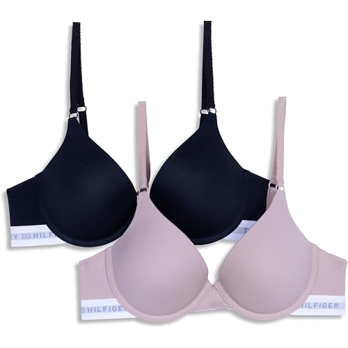 Tommy Hilfiger Womens Microfiber Push Up Bra 2-Pack