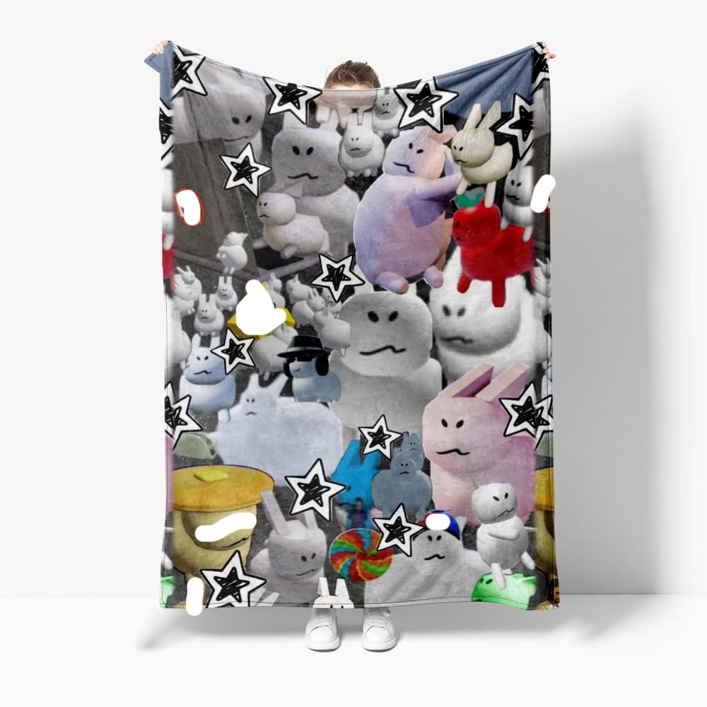 Hzsyc Boys C03 Kids Forsaken Gubby Blanket Funny Cute Rabbit Gubby Throws Blanket - Soft Lightweight Plush Cozy (,L: 50In X 80In)