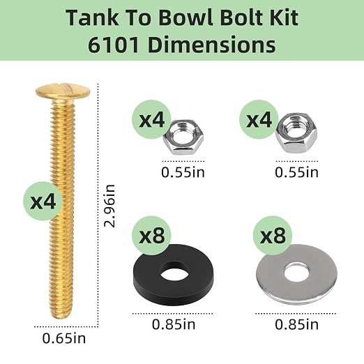Kit de tornillos tanque a taza 2 pack miniatura 2