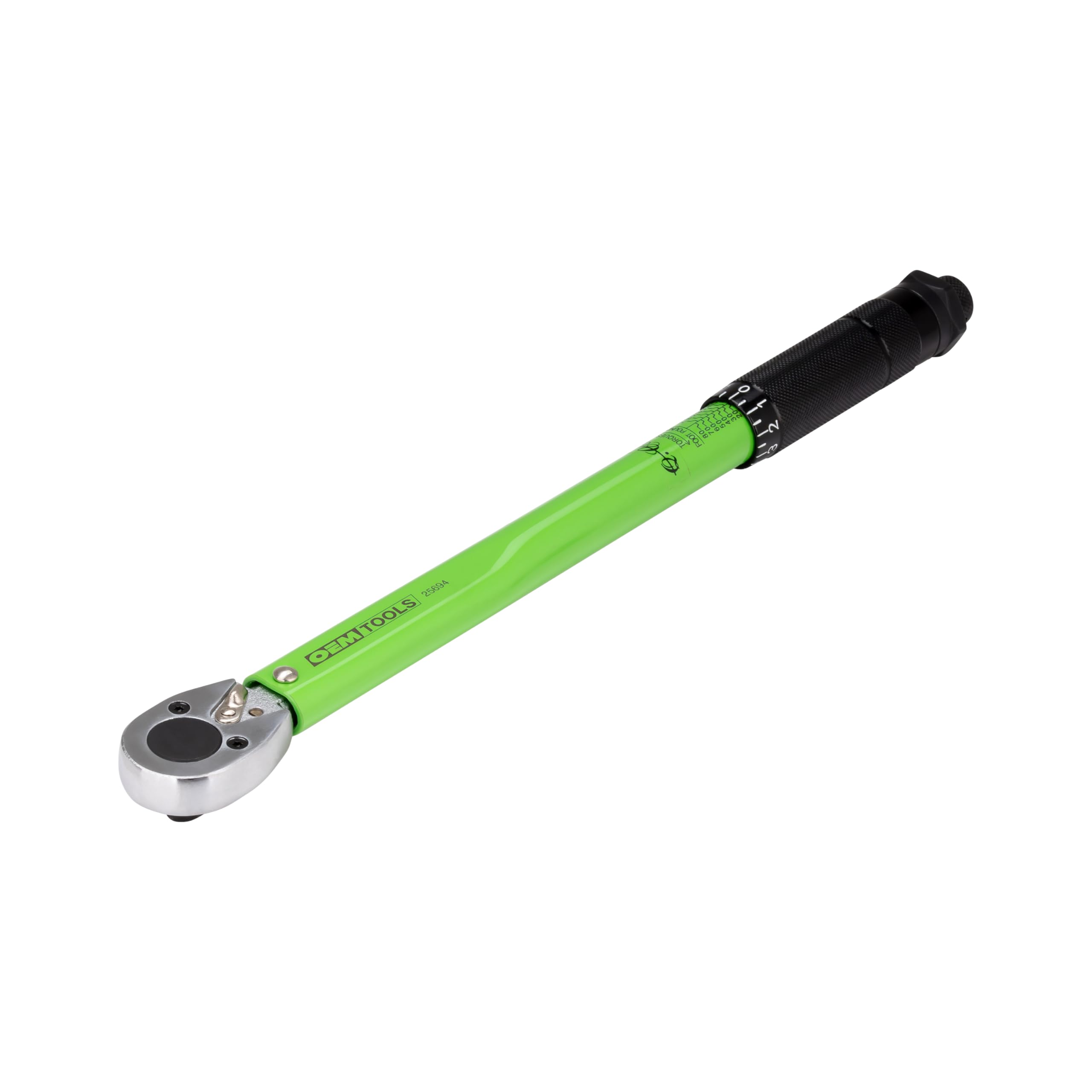 OEMTOOLS 25694 3/8” Drive Click-Style Torque Wrench | Green | 14.5