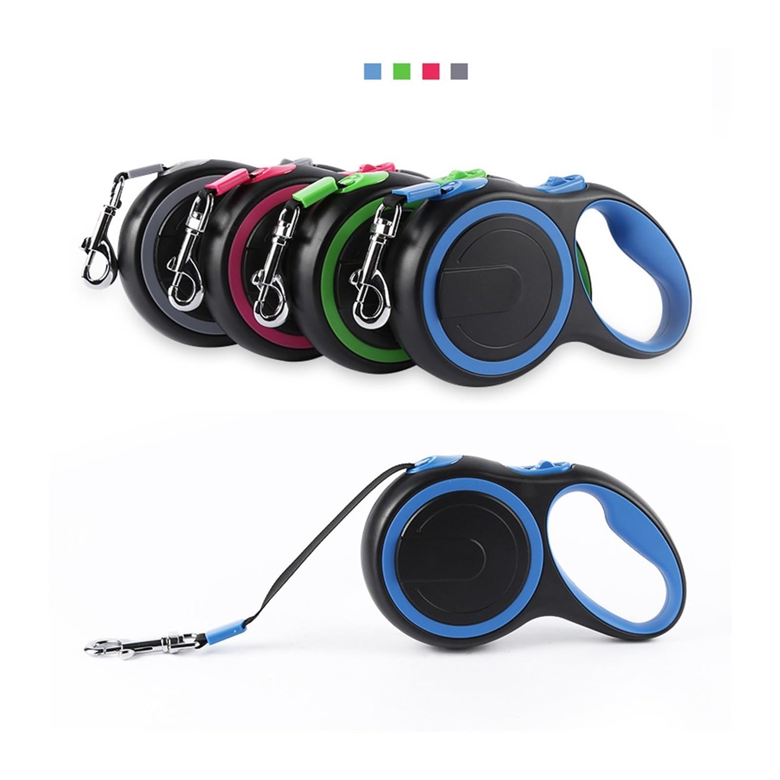 Guinzaglio retrattile per cani in nylon resistente, 3/5/8 m, guinzaglio estensibile automatico, per cani di grandi dimensioni, guinzaglio da passeggio per cuccioli (rosa, 8 m - 50 kg)