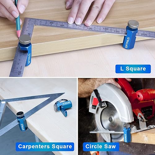 Miniatura 3 de Medidores de escalera altos para enmarcar cuadrados con soporte y viga  Mosquetón  Herramienta de perillas para medidores de escalera  Marco
