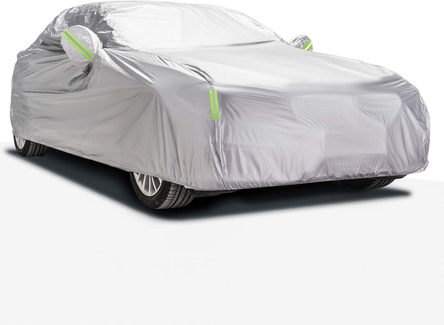TekBox Car Cover - 190T Sun UV Rain Snow Vehicle Protection with Strap and Reflective Strips (X-Small)