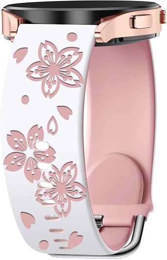 3D Laser-Engraved Silicone Watch Bands with a Three-Dimensional Two-Tone Cherry Blossom Design in a Fashionable Cherry Blossom Style