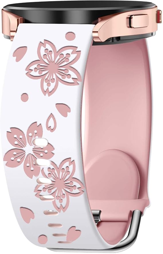 3D Laser-Engraved Silicone Watch Bands with a Three-Dimensional Two-Tone Cherry Blossom Design in a Fashionable Cherry Blossom Style