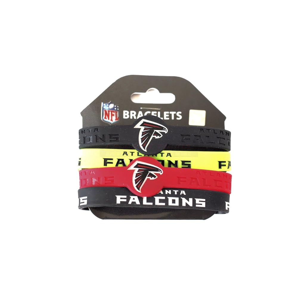 NFL Atlanta Falcons Silicone Bracelets, 4-Pack