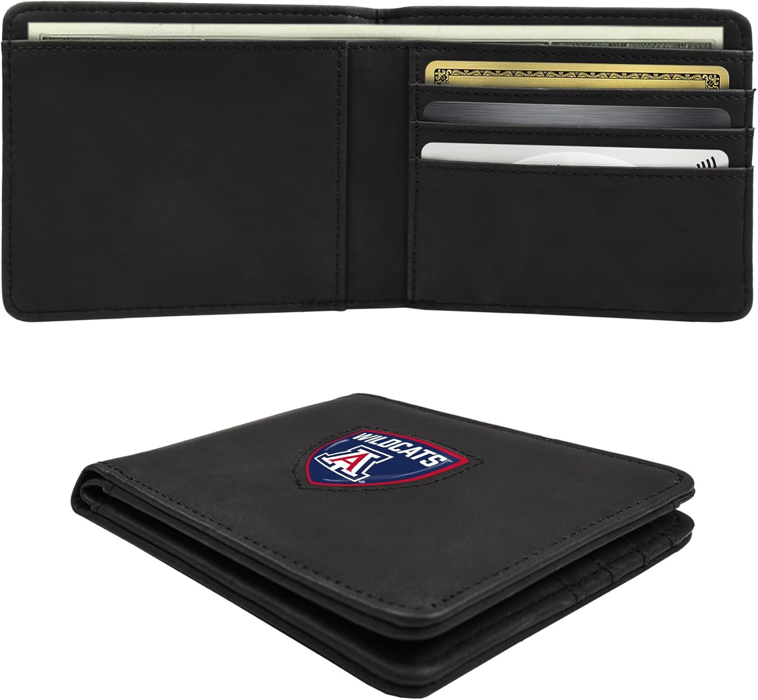 Littlearth NCAA Shield Wallet - Officially Licensed Teams In Black & Brown Colors