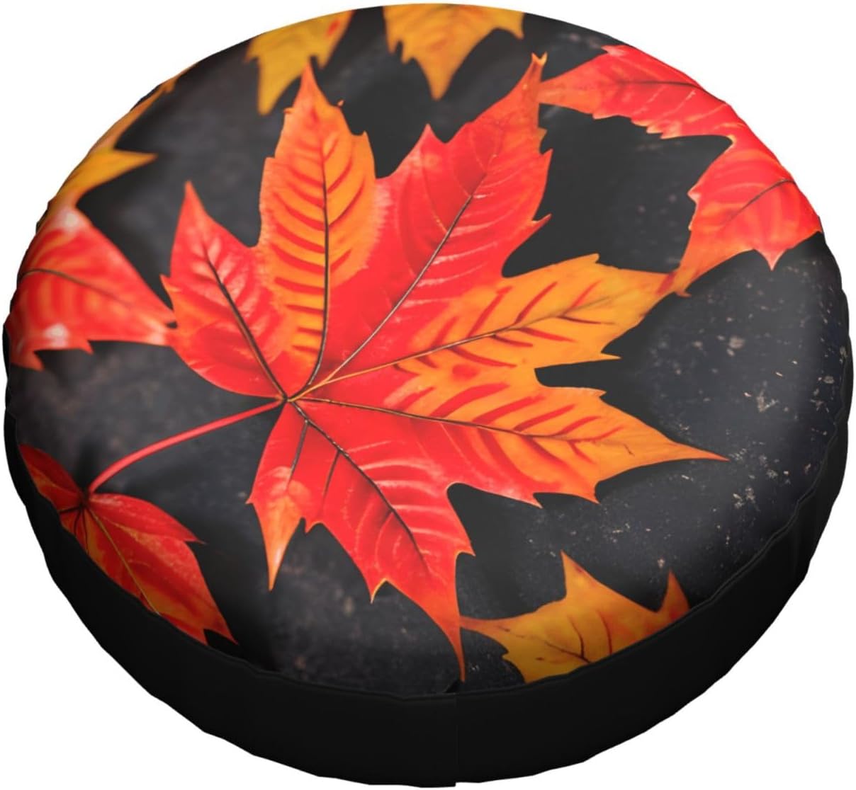 Waterproof Spare Fall Red Leaves Print Tire Cover for 17 Inch Wheels with SUVs Trailers Trucks