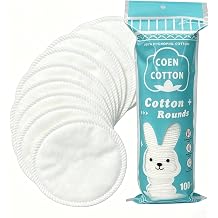 100Pcs Soft Round Cotton Pads 3-Layer Thickened Makeup Remover, Gentle for Face and Eye Area, Hypoallergenic Skin-Friendly Blue One Size