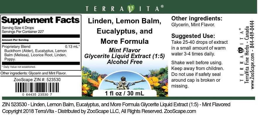 Miniatura 4 de TerraVita Expectorant Formula Extracto líquido de glicerita (15) - sabor a menta (1 oz, ZIN 523530)