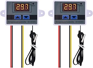 Diymore XH-W3001 Digitaler Temperaturregler mit Fühler DC 12V Thermostat Temperaturschalter Heizung Kühlung für Meeresfrüchte,Terrarien,Vivarium