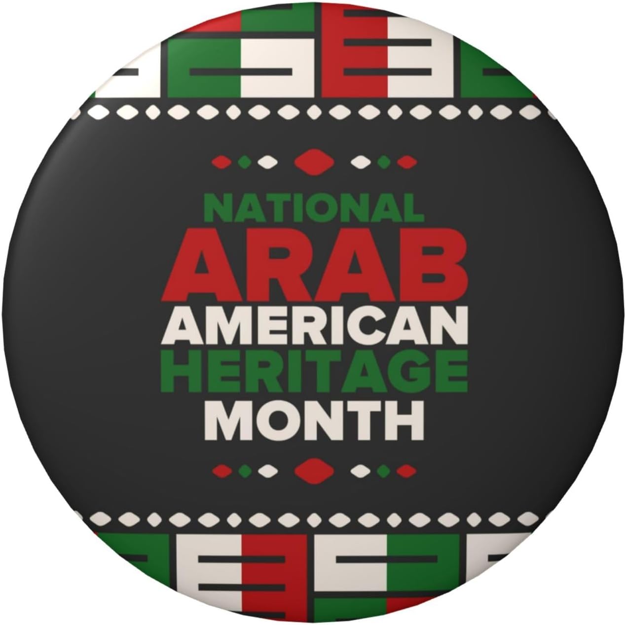 Arab American Heritage Month Round Button Badges for Backpacks Funny Buttons Pins Clothing Jackets Decor 1 PCS