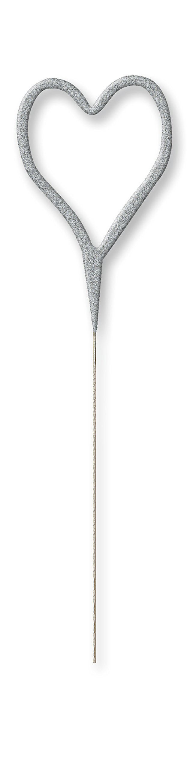 Unique Party Silver 37410 - Glitz Heart Shaped Sparkler Candle