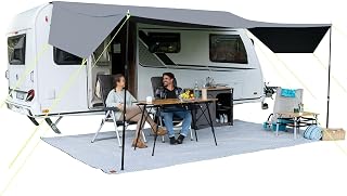 Skandika Vordach Freeway 400x300 | Sonnensegel mit Keder, Caravan Tarp, Markise für Wohnwagen, Sonnendach, Vorzelt, UV-Schutz 50+, 3000 mm Wassersäule, Sonnenvordach | Wohnmobil, Camper, Bus