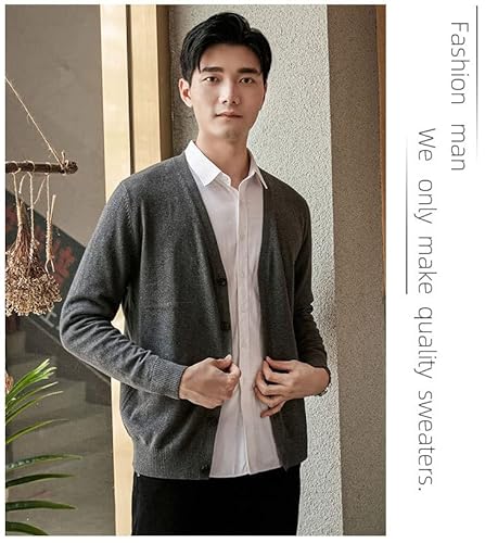 DAY CLOTH∞Daycloth カーディガン メンズ Vネック セーター ニット 無地 長袖 綿 100 コットン ボタン 春 秋 冬 ビジネス 学生 大きいサイズ スクールカーディガン 男 の商品画像 3