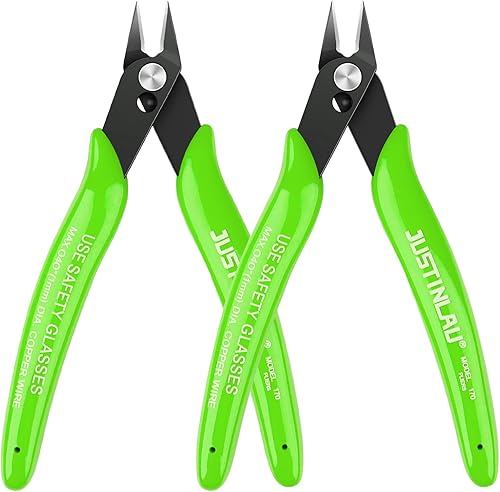 Cortadores de alambre pequeños de 5 pulgadas, cortadores diagonales, cortadores de alambre de cobre suave y alicates de corte lateral para