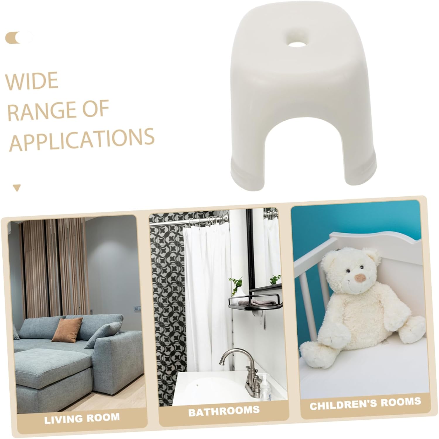 Small Bathroom Step Stool for Toddlers Non-Slip Plastic Low Stool for Boys and Girls and Stable Boys and Girls Helper for Bathroom Kitchen and Living Room Use