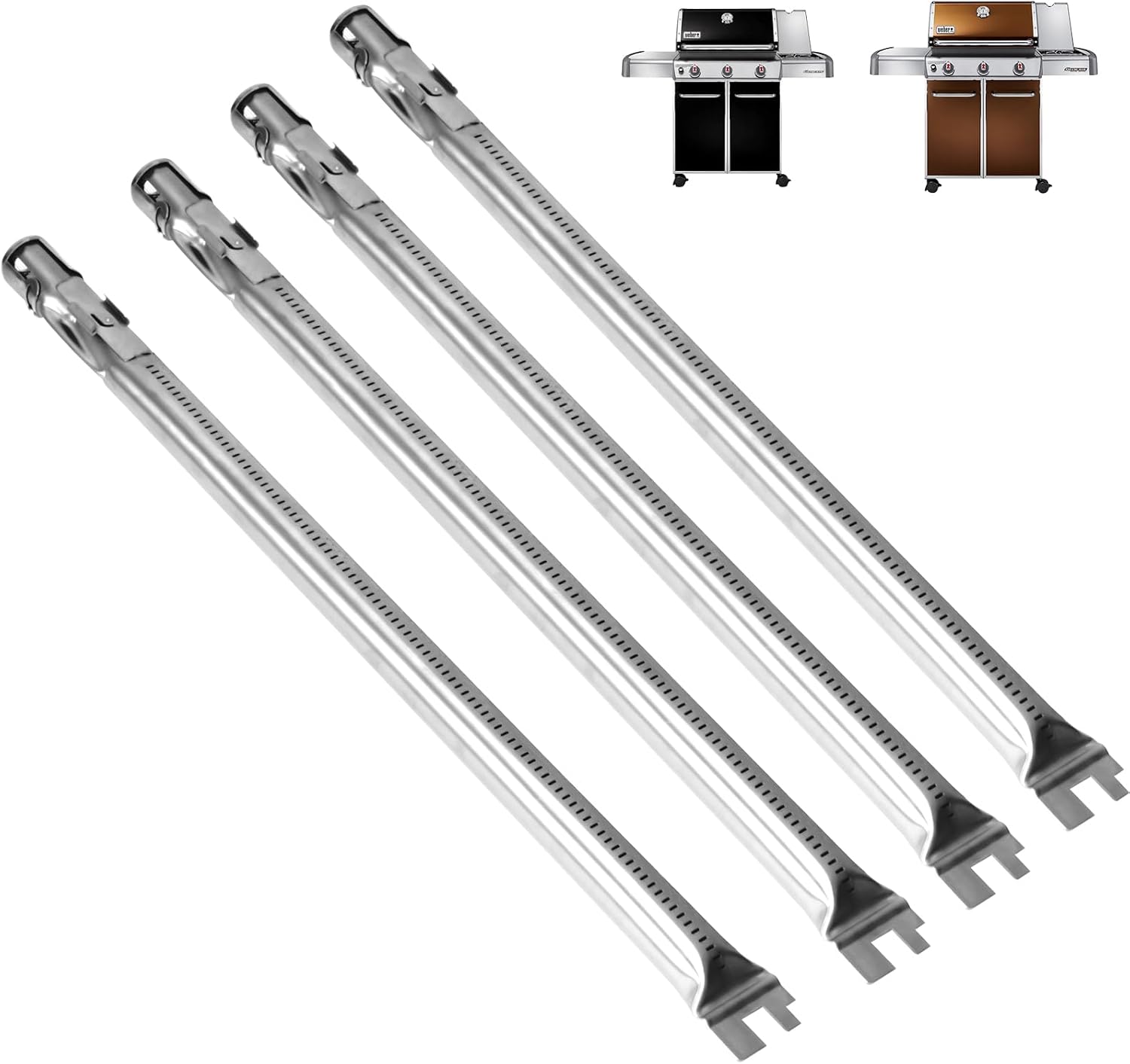 62752 Burner Tubes for Weber Genesis 300 Series(2011-2016) Genesis E330 E310 S310 S330 EP330 S320 E320 EP-310 EP-320 CEP330 Grill Parts with Front Control Knob, 4Pcs 304 Stainless Steel 19 1/2"