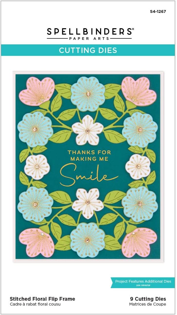 Stitched Floral Flip Frame Etched Dies from the Stylish Ovals Collection