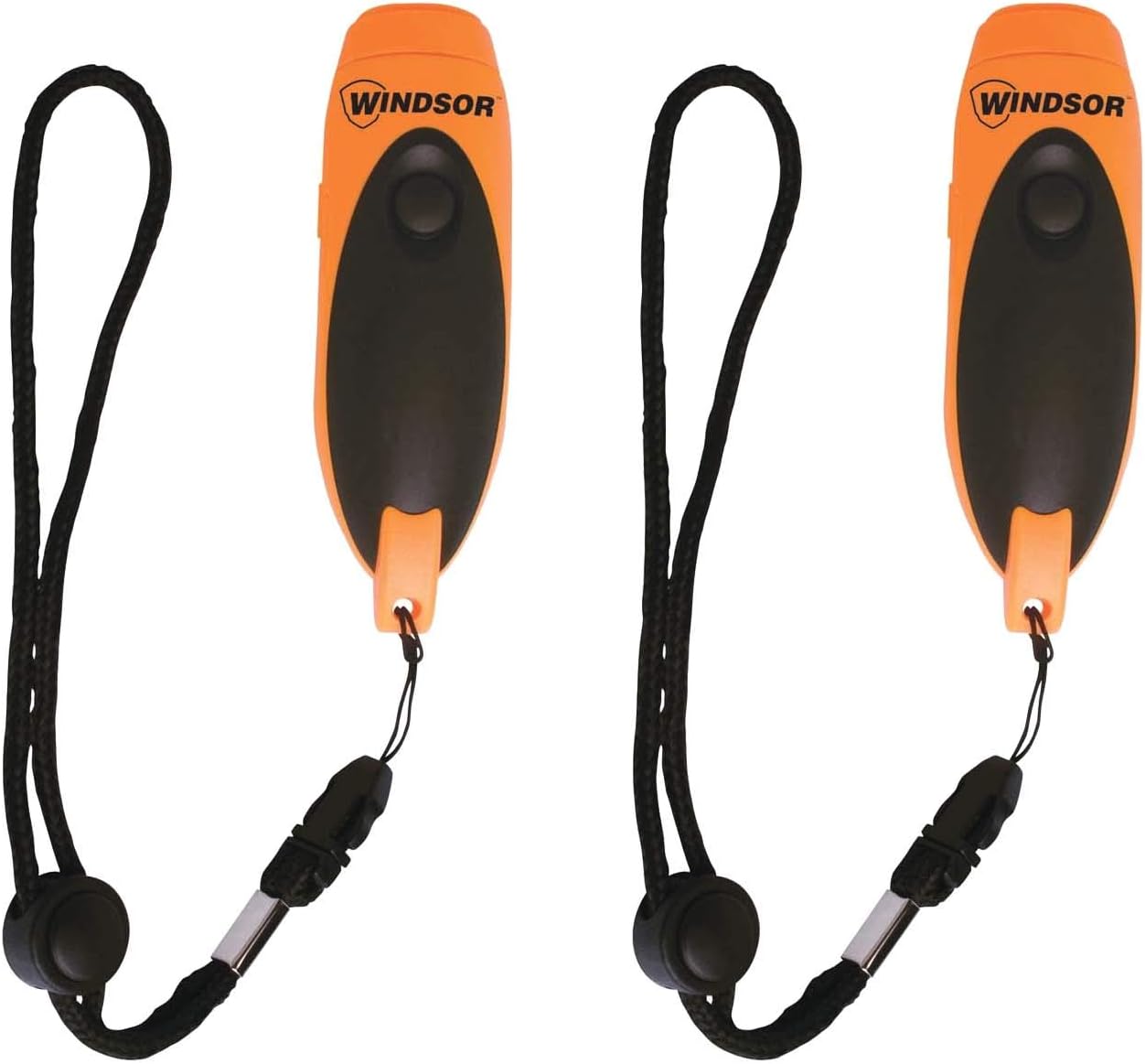 Fox 40 Windsor Single Tone Electronic Sports Whistle with Wrist Lanyard (Pack of 2)