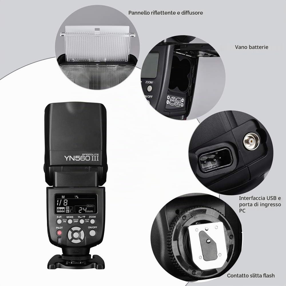 Yongnuo YN-560 - Mark III, Flash 2.4GHz per Canon/Nikon/Pentax/Olympus