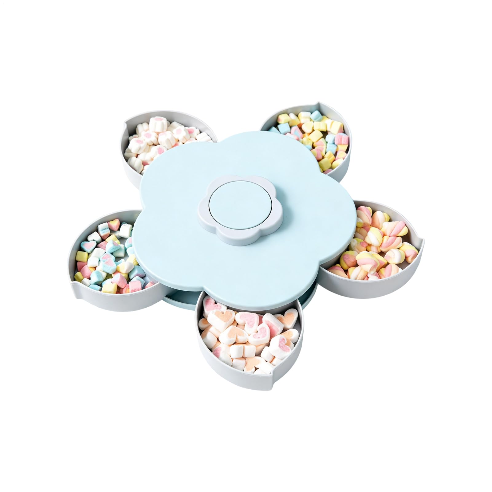 Boîte de rangement apéritif rotative pour éviter de renverser vos biscuits
