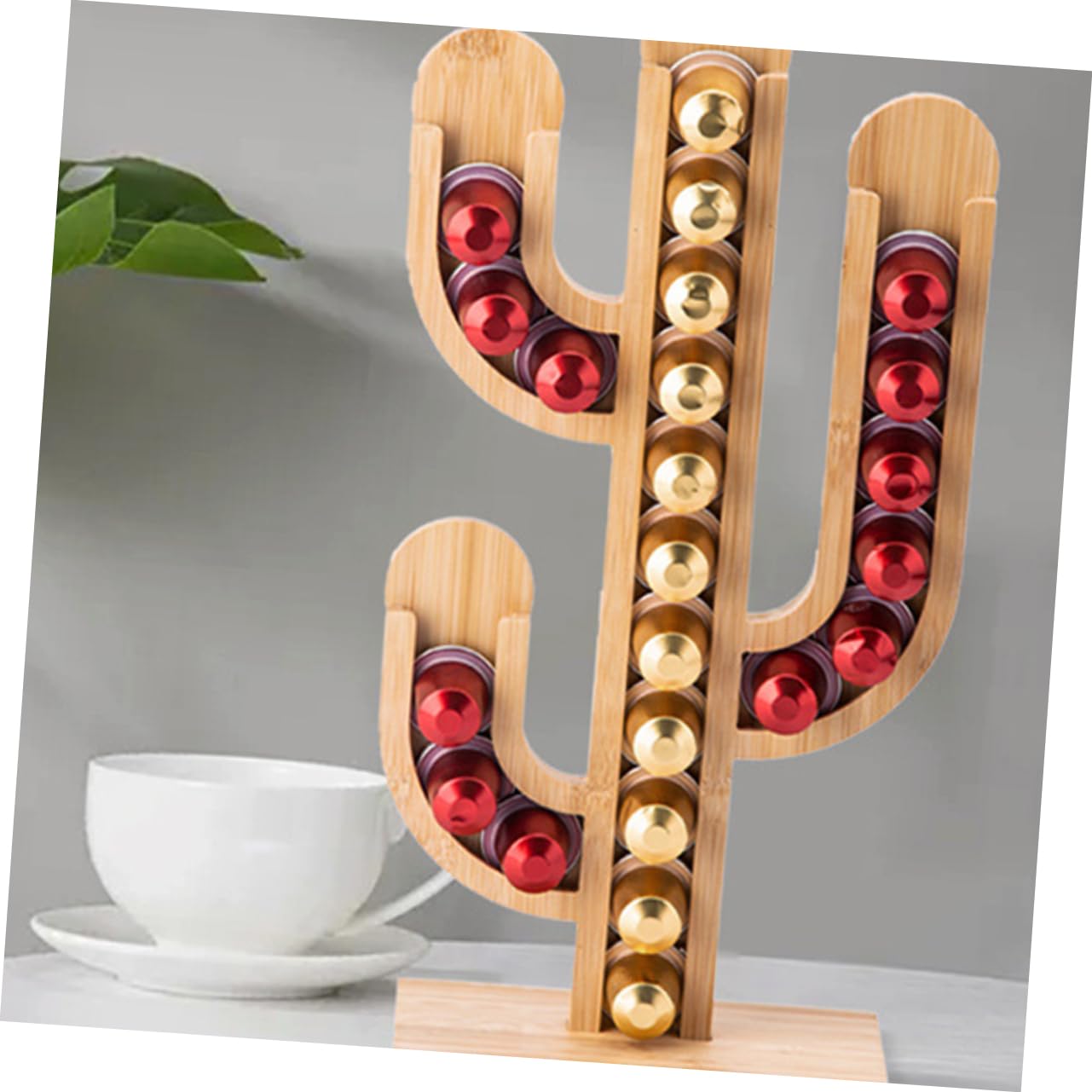Alipis Cactus Shape Coffee Pod Holder Decorative Kitchen Storage Organizer for Coffee Lovers Capacity Design with Easy Access Unique Cactus Aesthetic Disassembly and Assembly