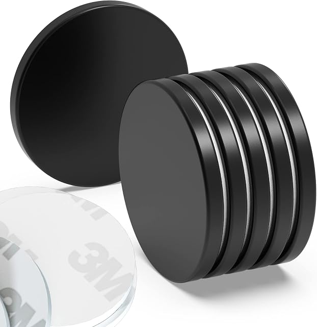 Ant Mag Neodymium Magnets Heavy Duty with Double Sided Adhesive Pads Strong Disc Magnets for Fridge Kitchen Garage Rare Earth Magnets for DIY Uses,1.26inch