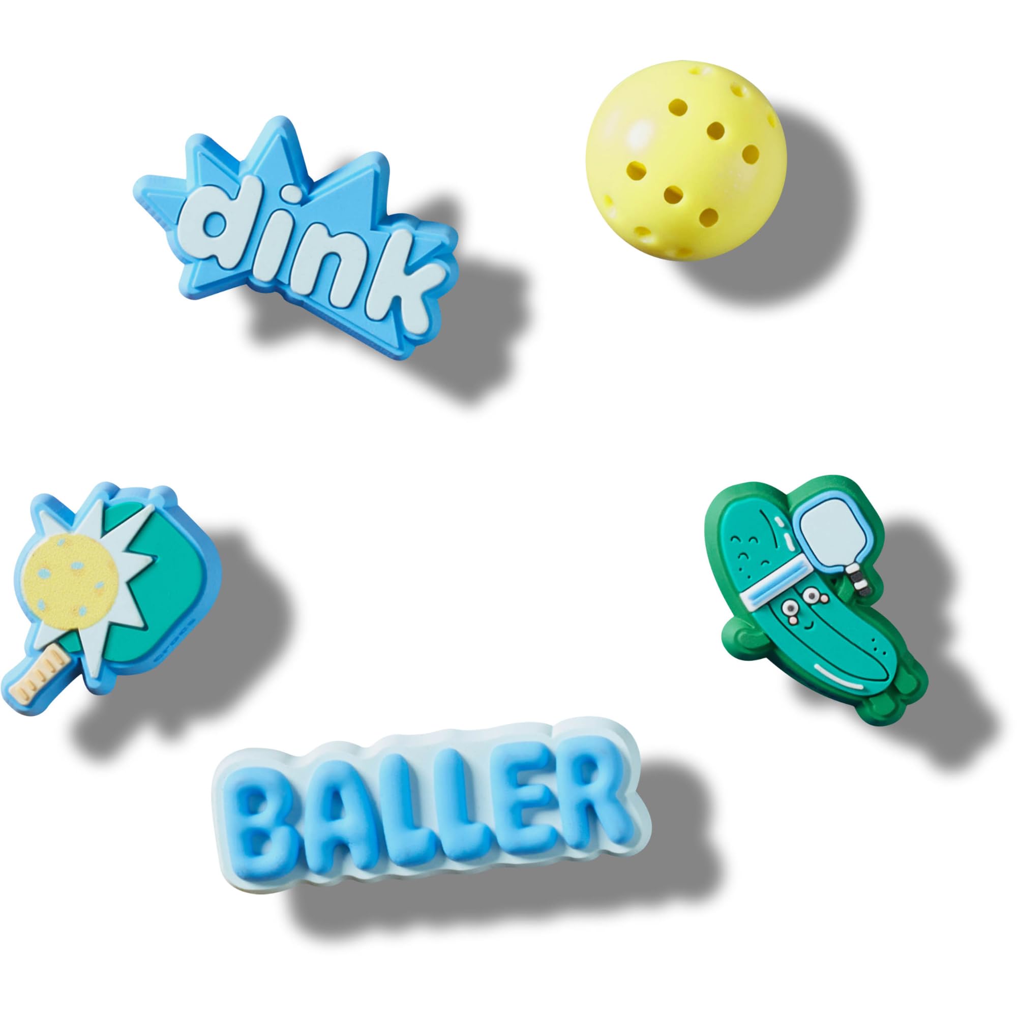 Crocs Jibbitz Charms, Pickle Ball 5 Pack