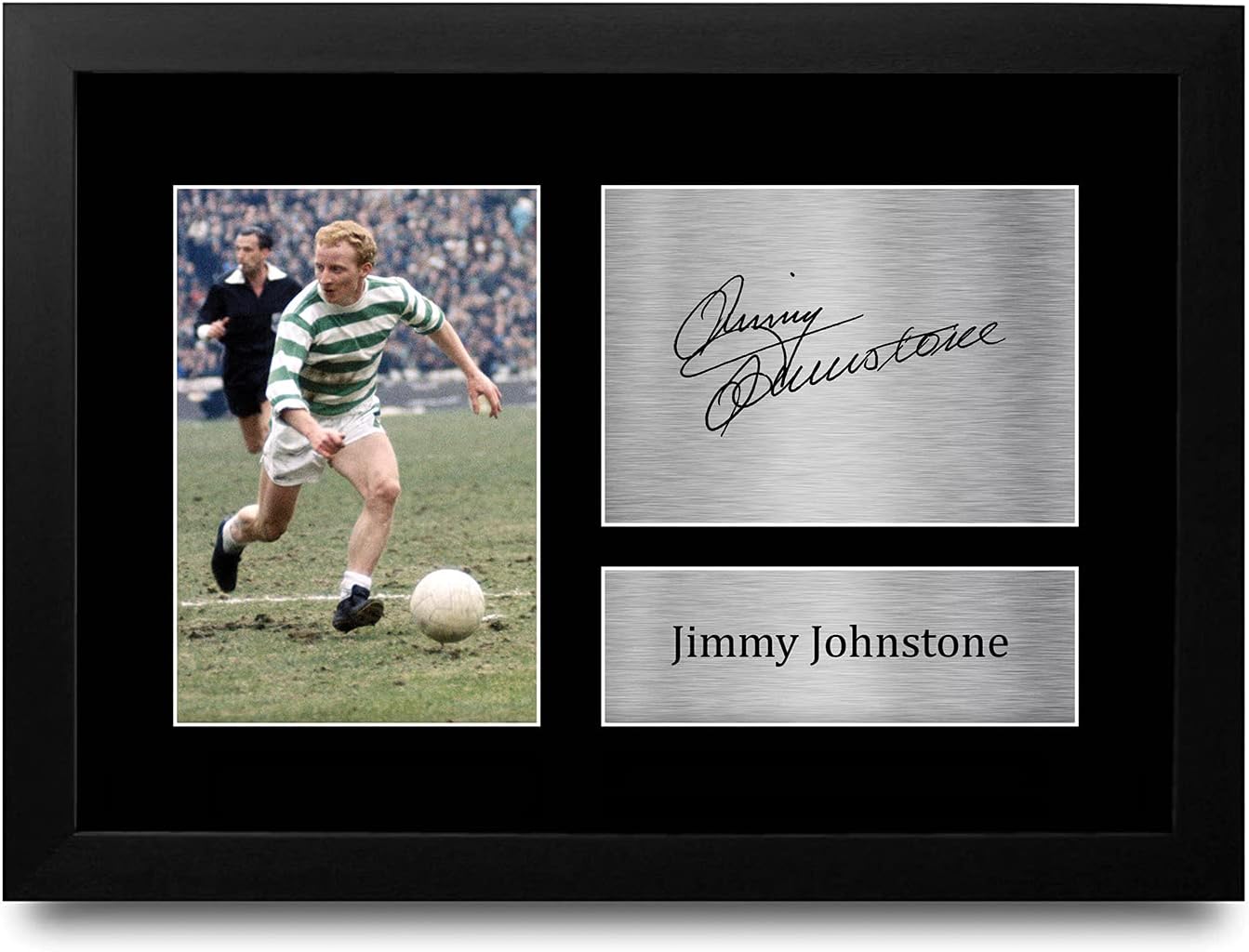 HWC Trading A4 FR Jimmy Johnstone Celtic Jinky Lisbon Lions 1967 Gifts Printed Signed Autograph Picture for Fans and Supporters