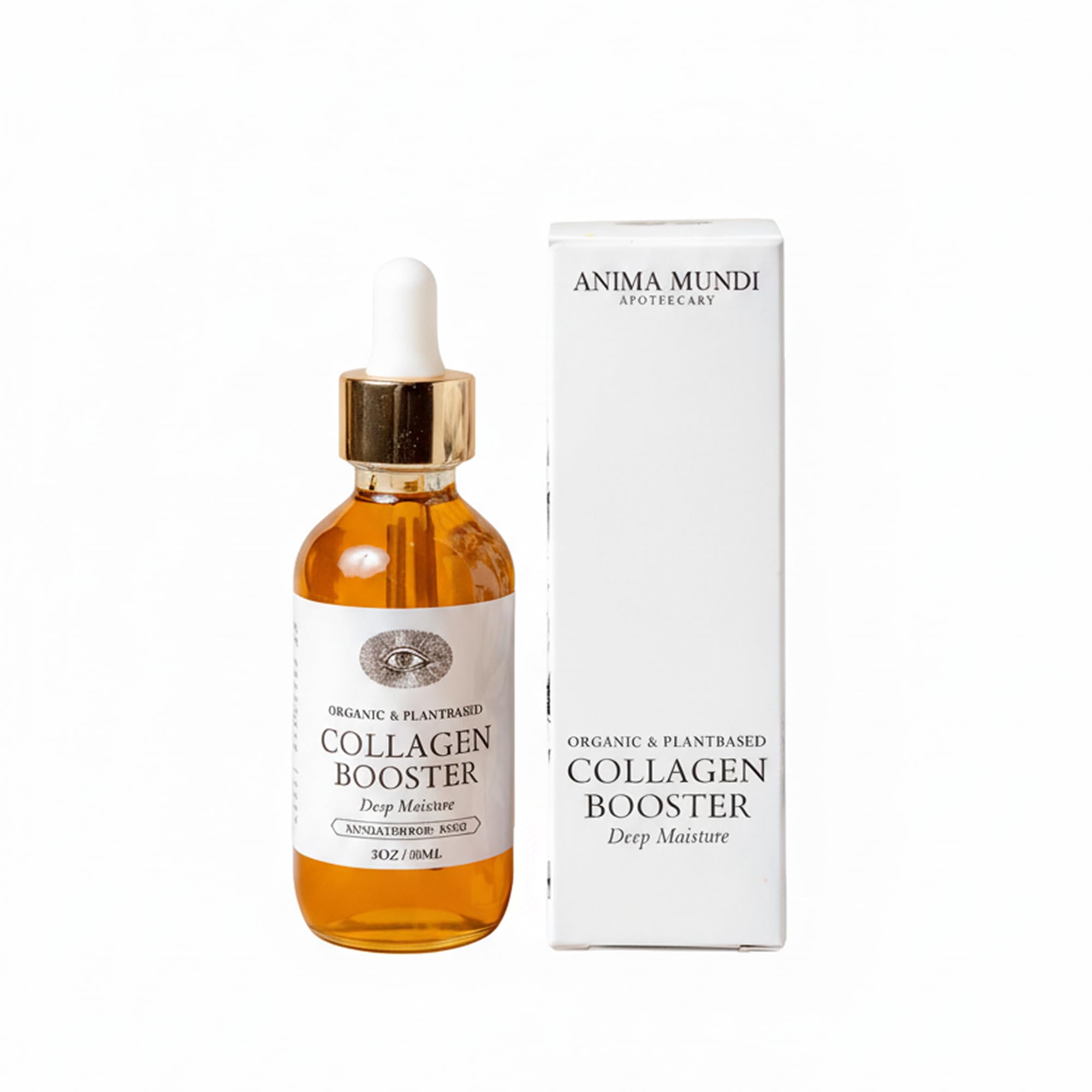 Anima Mundi Collagen Booster Facial Oil - Hydrating Organic Plant-Based Collagen Oil Rose Petals - Restore & Regenerate Collagen Receptors for Glowing Skin Complexion (2oz / 59ml)