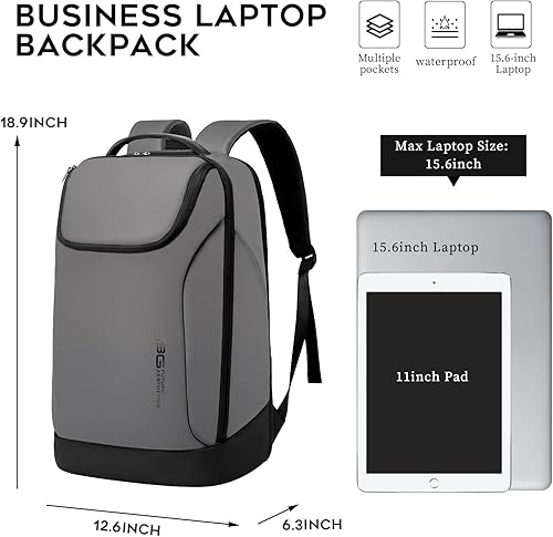 Miniatura 10 de FUTURE AESTHETICS Mochila inteligente de negocios impermeable para mujeres, hombres, mochila duradera aprobada para luchar adecuada como viaje,