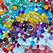 LITMIND 1.1LB Assorted Colors Irregular Crystal Glass Mosaic Tiles - Perfect for Art Crafts, Mosaic Making Projects, Home Decor, and More