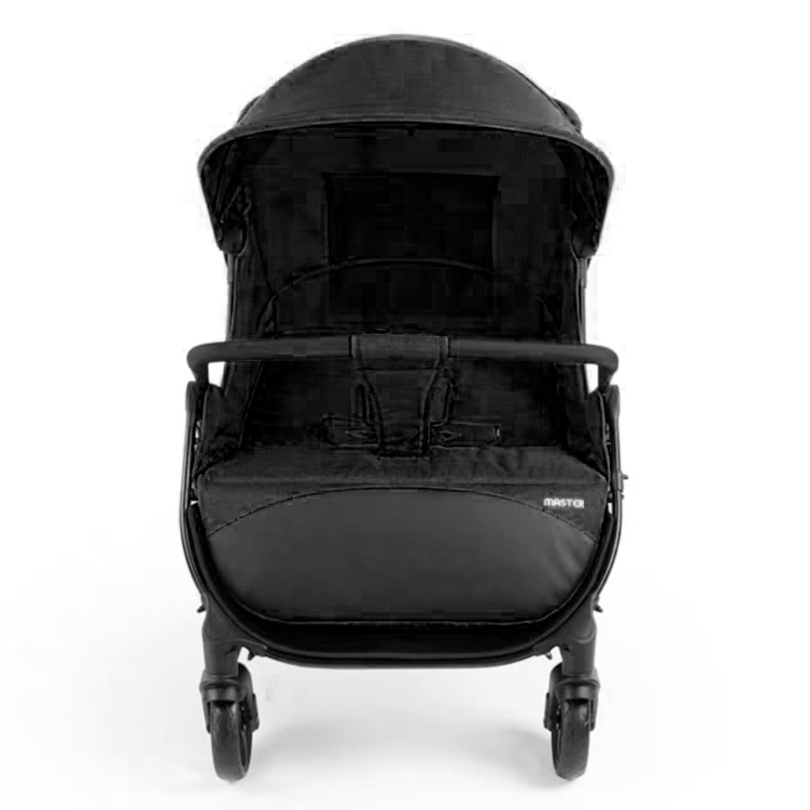 Lvvbaby Baby Stroller,Compact Stroller with Extra Wide Seats, Adjustable Large Canopies, Compact Fold,One-Handed Fold,Reclining Seats,5-Point Harness and Big Storage Basket