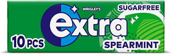 Wrigley's Extra Spearmint Chewing Gum Sugar Free 10 Pieces - 30 Pack