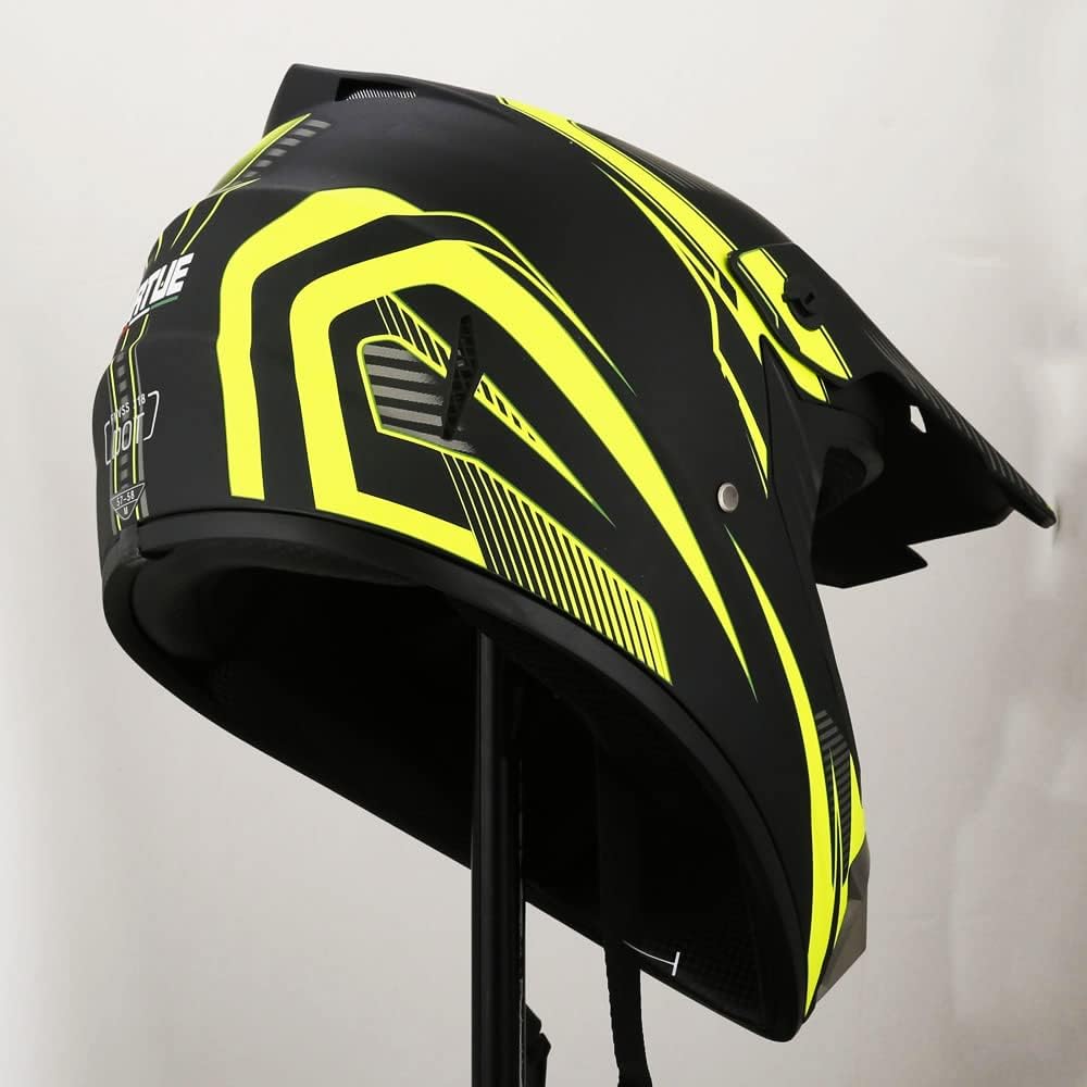 Motocross Offroad Helmet Dirt Bike Helmet BMX MX ATV Helmet Full Face Motorcycle Helmet with Gloves Goggles Mask for Unisex Adult Youth DOT/FMVSS 218 Approved