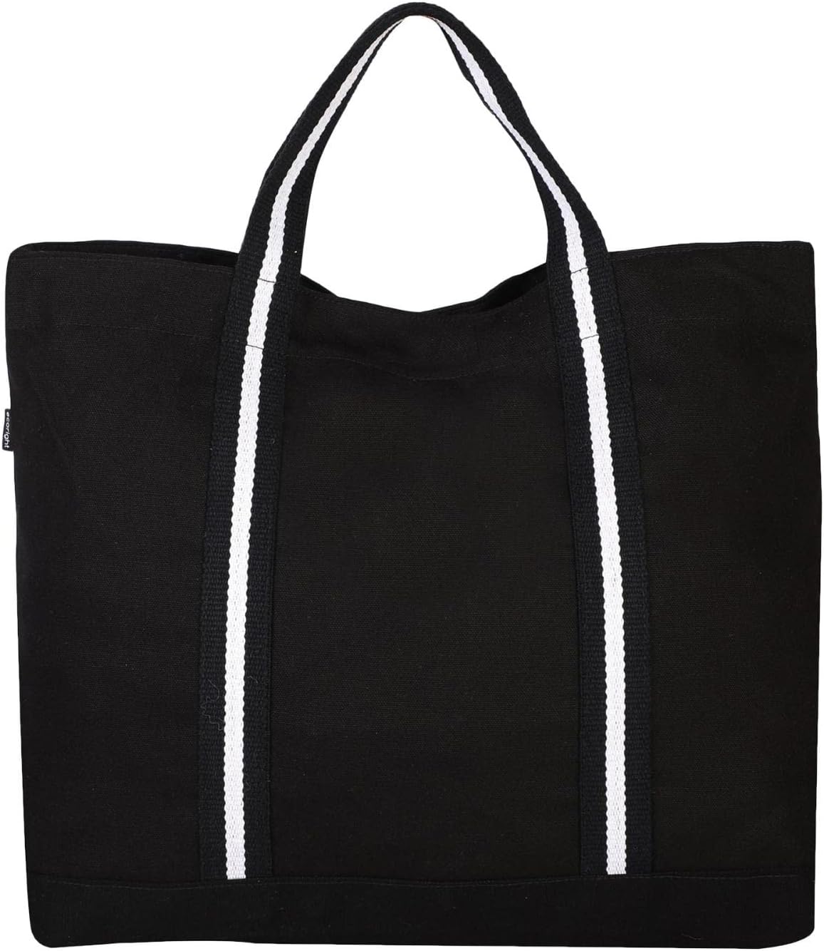 Eco Right Extra Large Canvas Tote Bag for Shopping & Work, Beach Bag with Adjustable Crossbody Handles