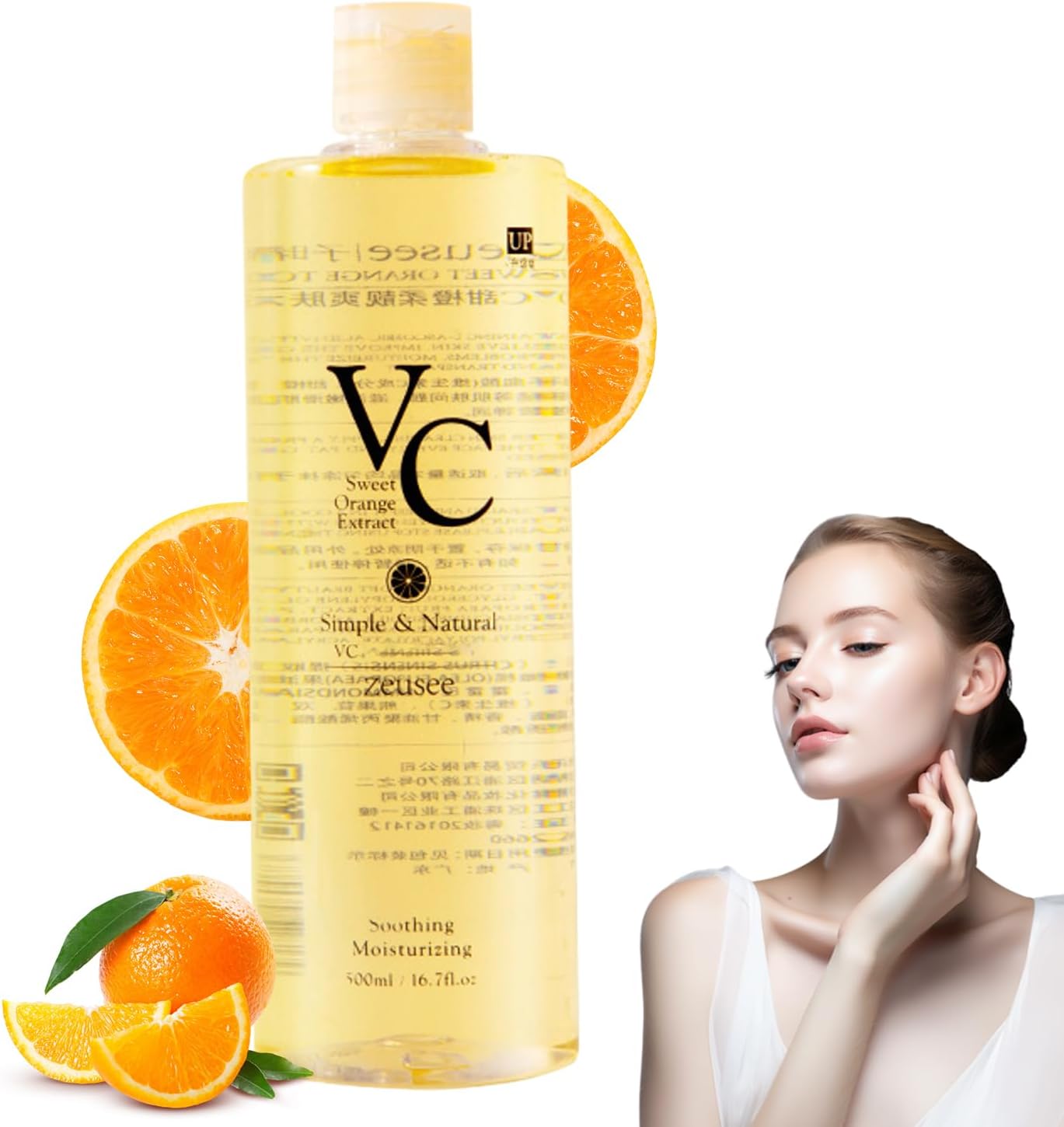 VC Toner, VC Toner Refreshing Hydrating Rejuvenating, Hydrating Facial VCToner,Deep Moisturing, Refreshing Water Lotion for All Skin Types, 300ml