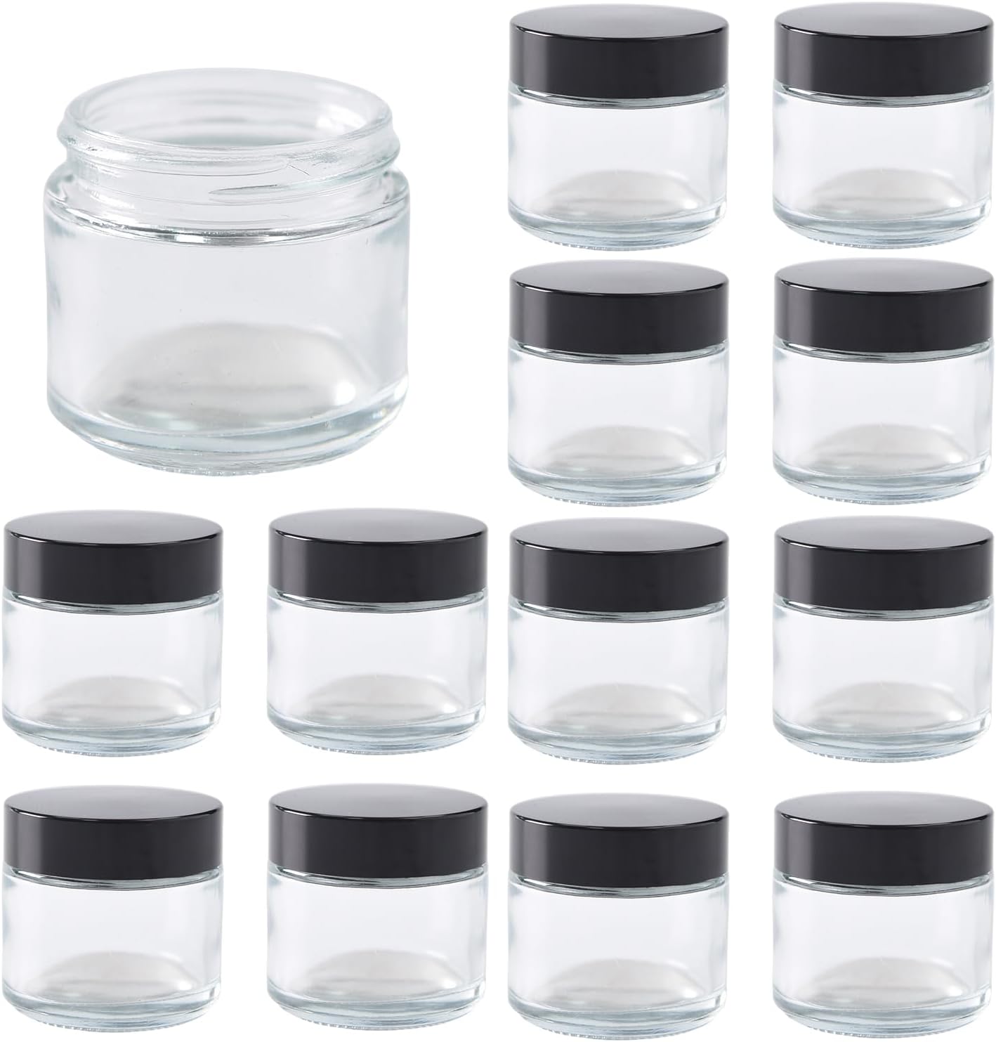 4 oz Amber Glass Jars with Lids,12 Pack 4oz Small Glass Jars with Inner Liners for Cosmetics Container,Cream,Lotion,Body Scrub