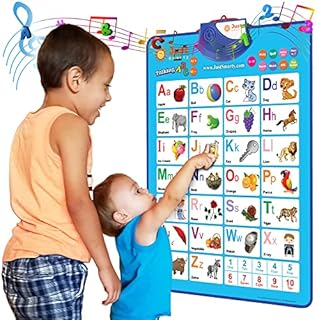 Just Smarty Interactive Alphabet Wall Chart for Toddlers 2-4 Learn ABC Letters, Numbers, Words, Spelling Toys for Toddlers, Kids Learning Toys, Speech Therapy Toys for Toddlers 1-3, Alphabet Toys