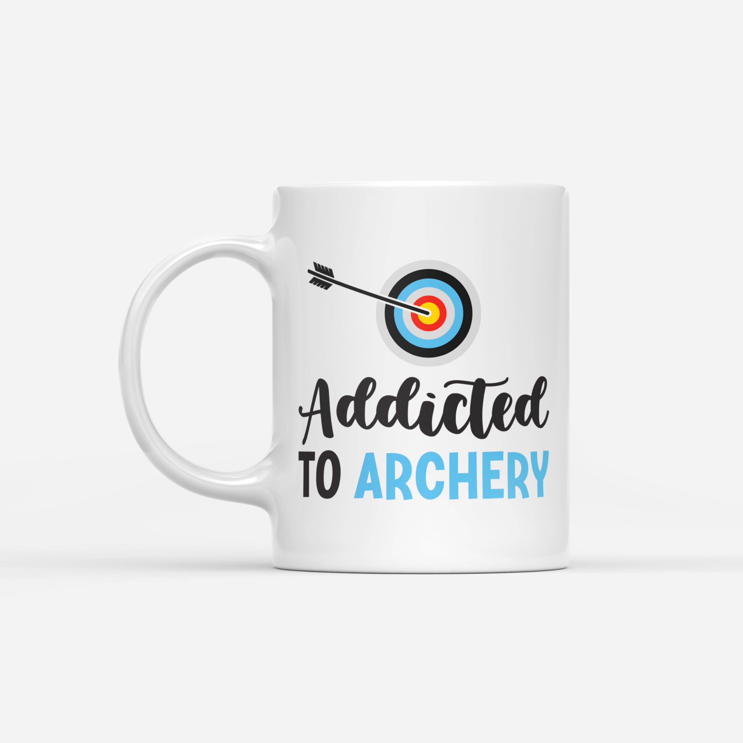 DV DESIGN 1 x Addicted to Archery Mug - Bow Arrow Target Sports Fan Hobby Men Women Drinks Cup #82294